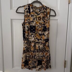 Floral Patchwork Print Sleeveless Top